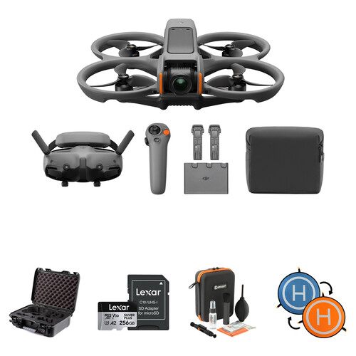 DJI Avata 2 FPV Drone with 3-Battery Fly More Combo & Hard Case Accessory Kit